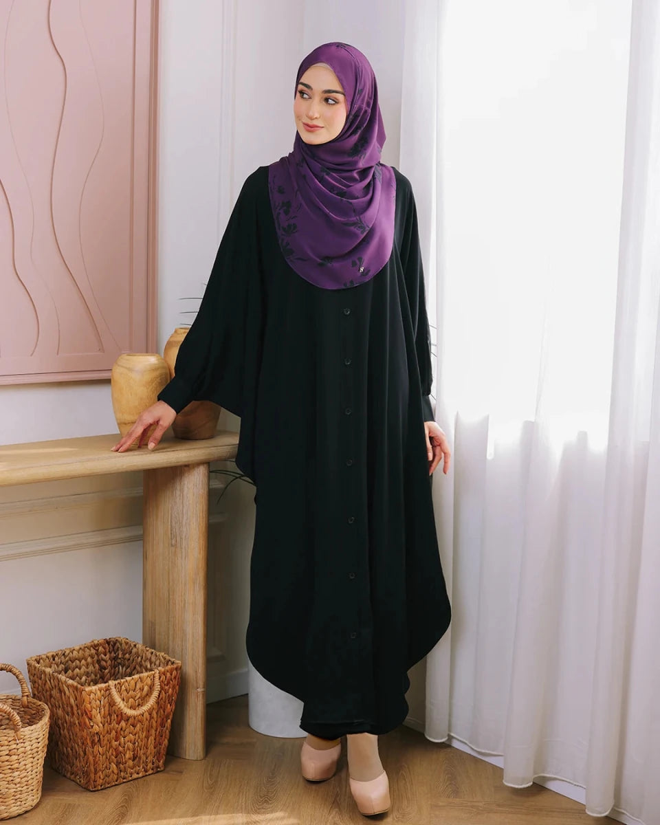 QUBA KAFTAN in JET BLACK