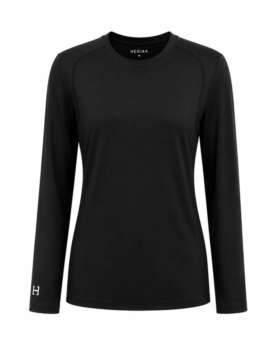 HI-SENA INNER TOP LONG SLEEVE in BLACK