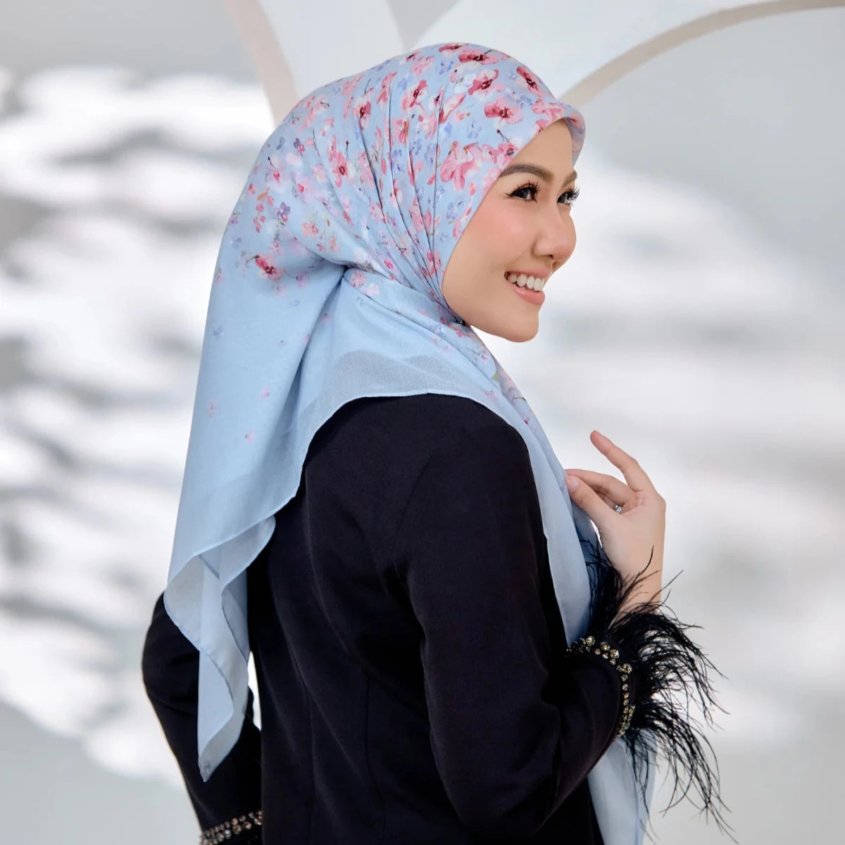 PS-HAPPINESS VOILE in SKY BLUE