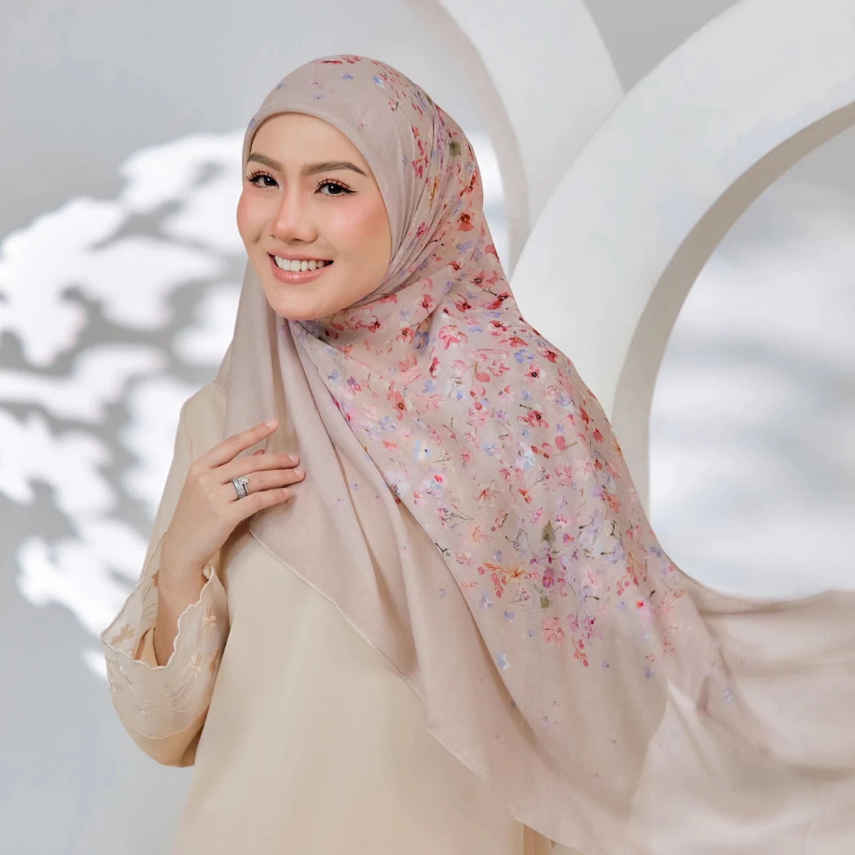 PS-HAPPINESS VOILE in KHAKI