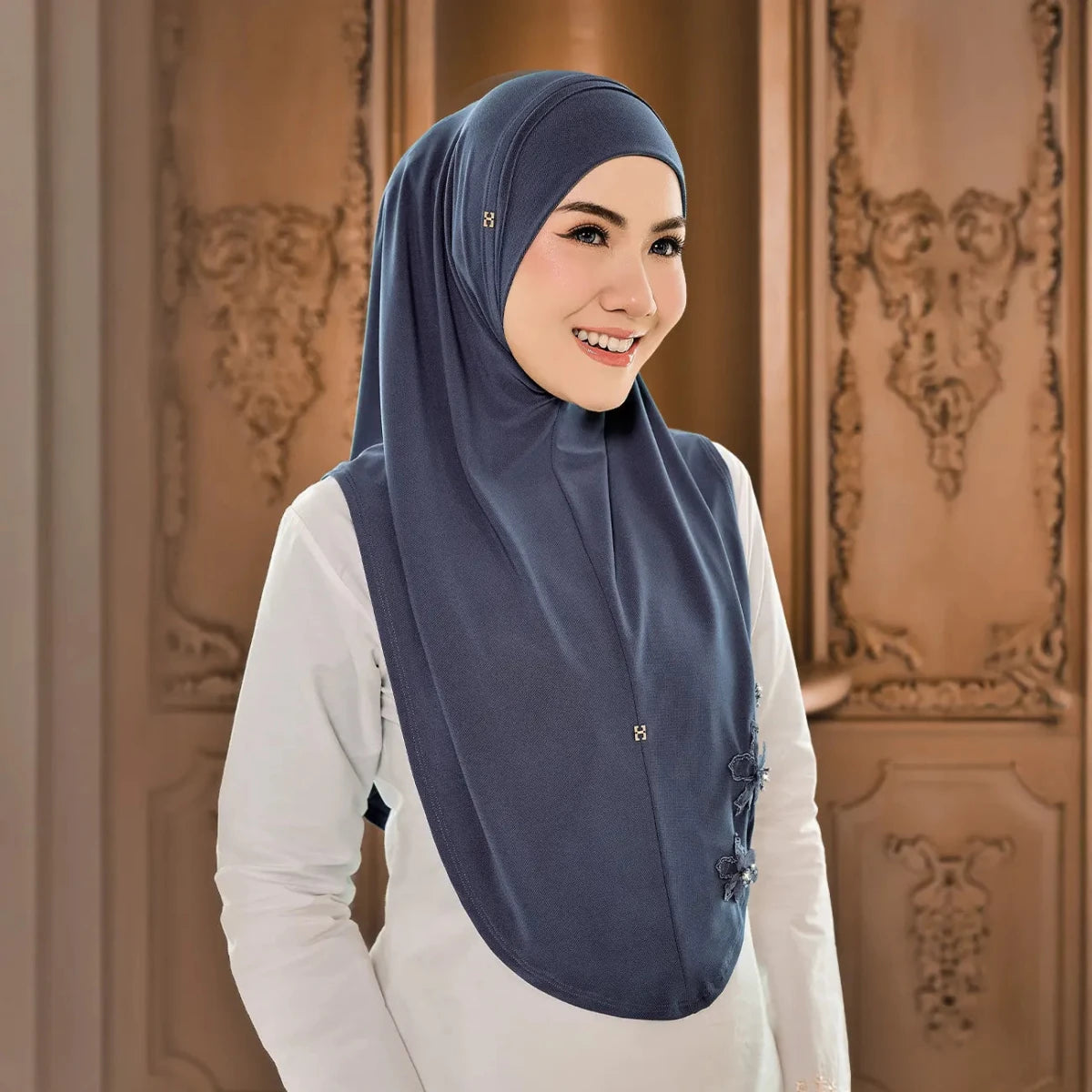 SO-MARJAN TWILL NC LUXE HANAMINA in GRAPHITE BLUE