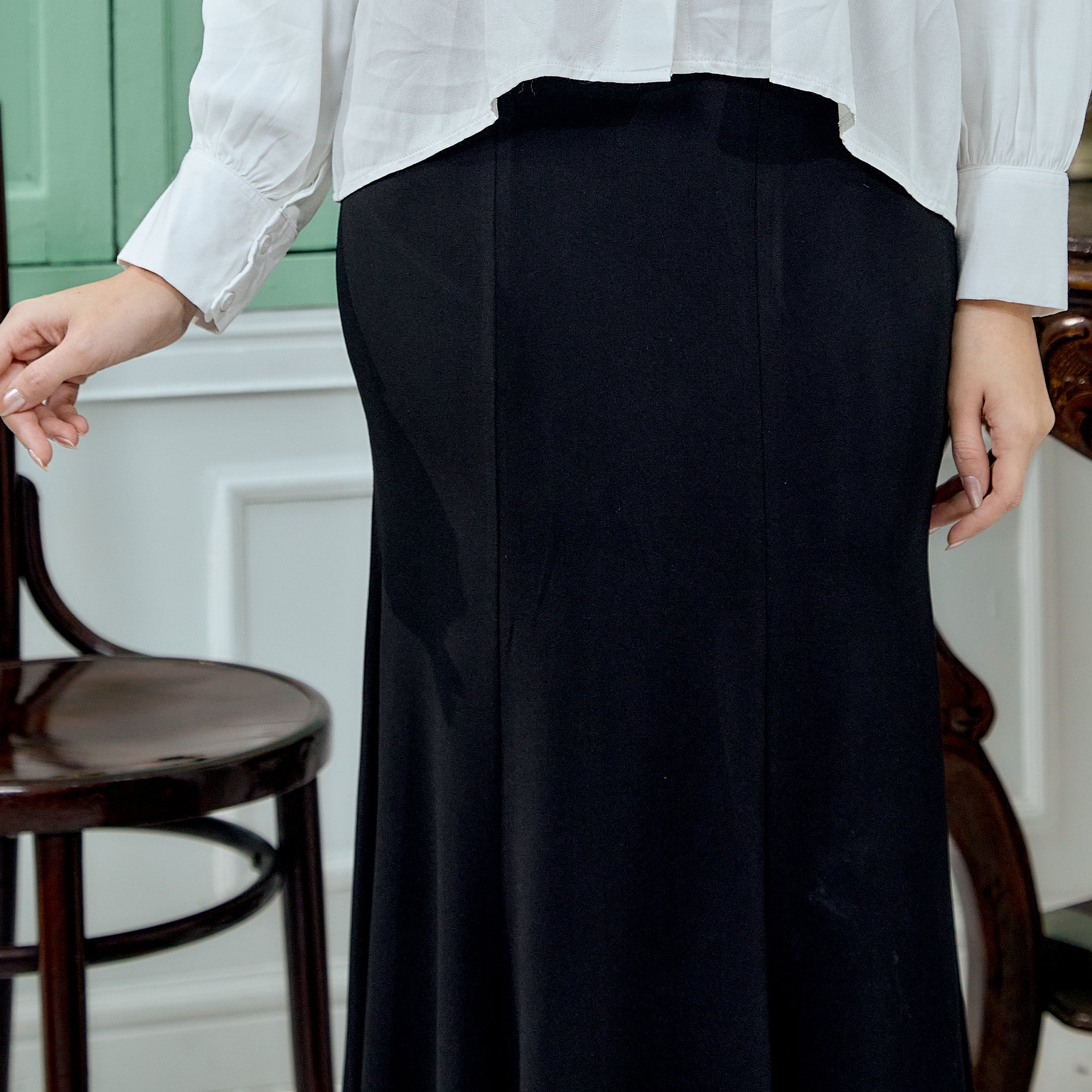 SKIRT SYS-SWIFTY in BLACK