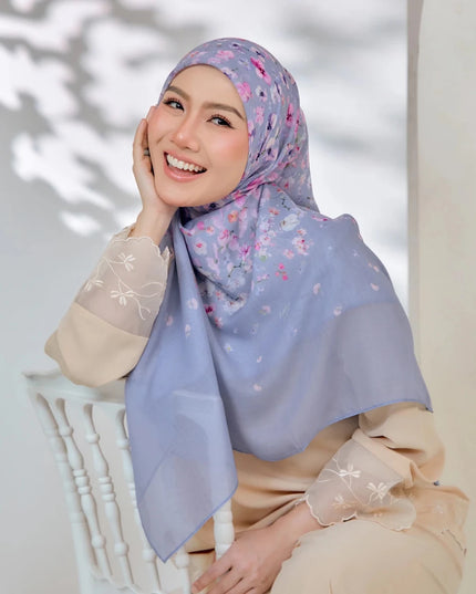 PS-HAPPINESS VOILE in BLUE FOG
