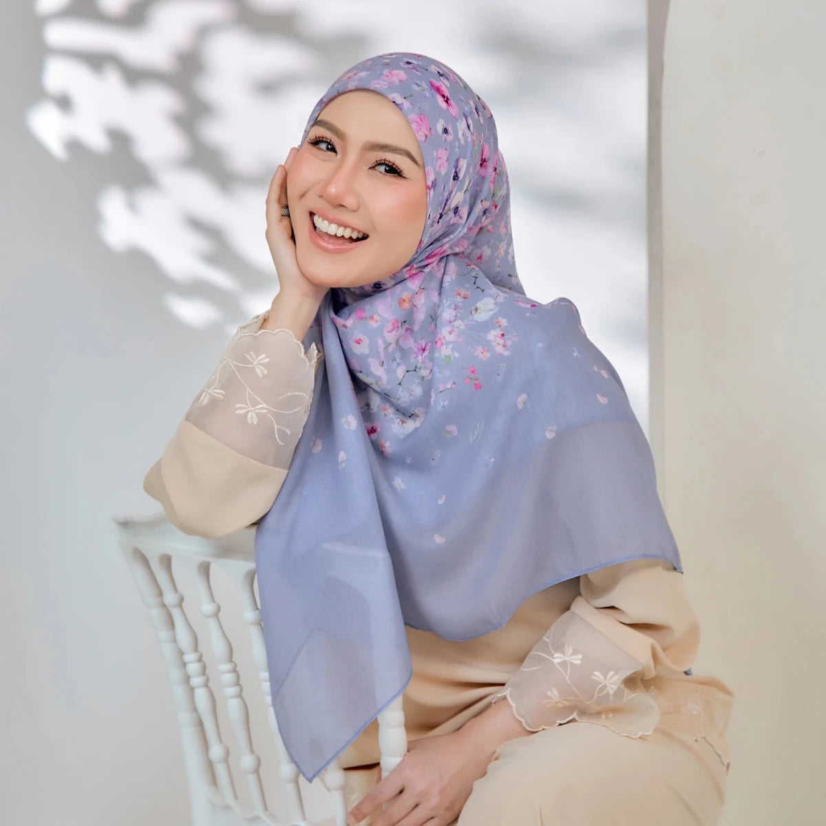 PS-HAPPINESS VOILE in BLUE FOG