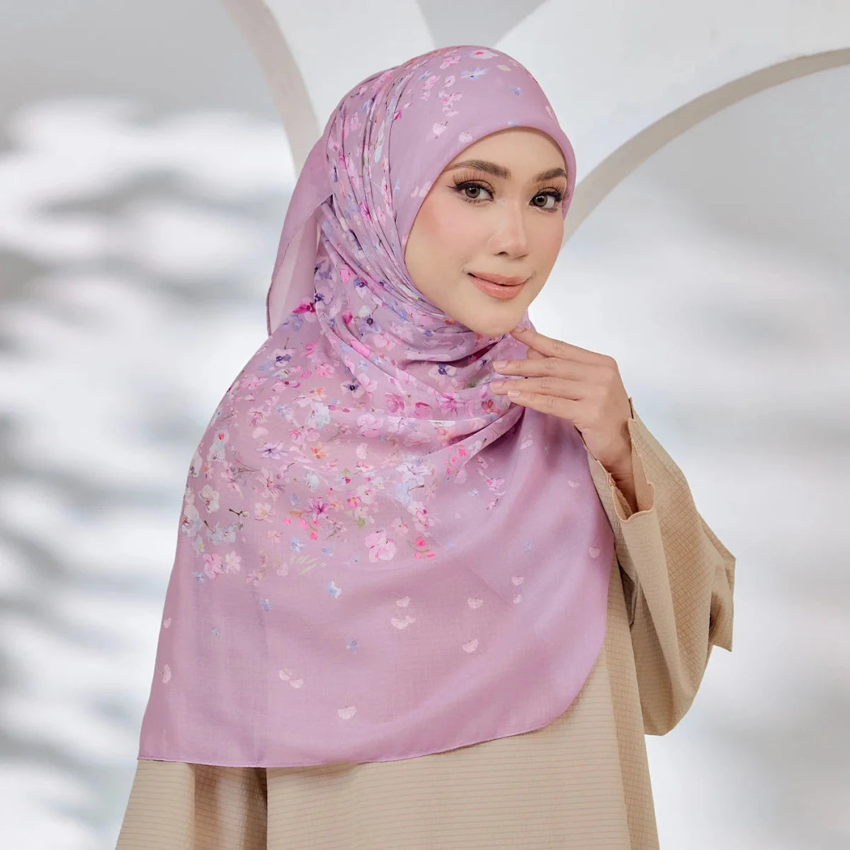 PS-HAPPINESS VOILE in MAUVE