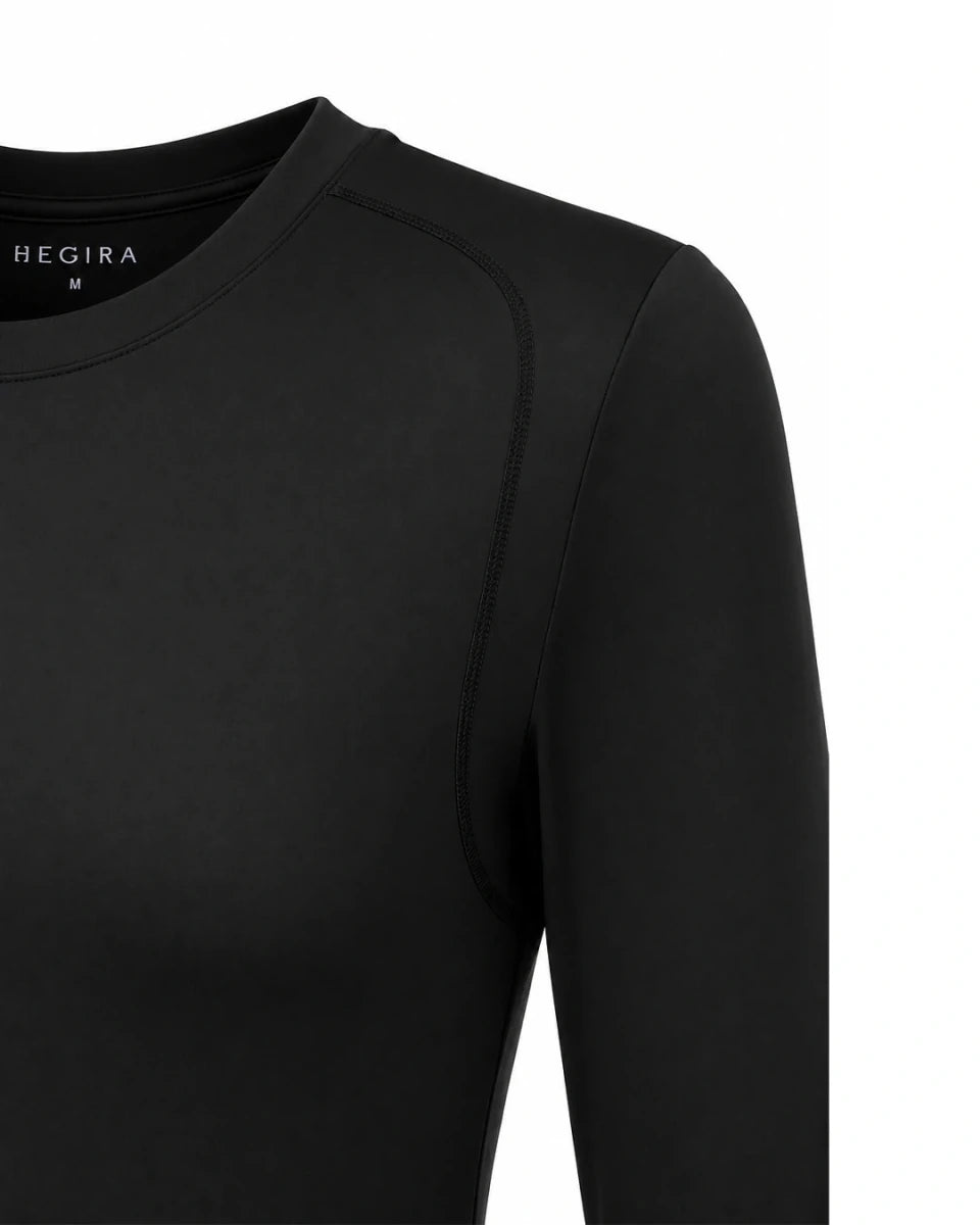 HI-SENA INNER TOP LONG SLEEVE in BLACK