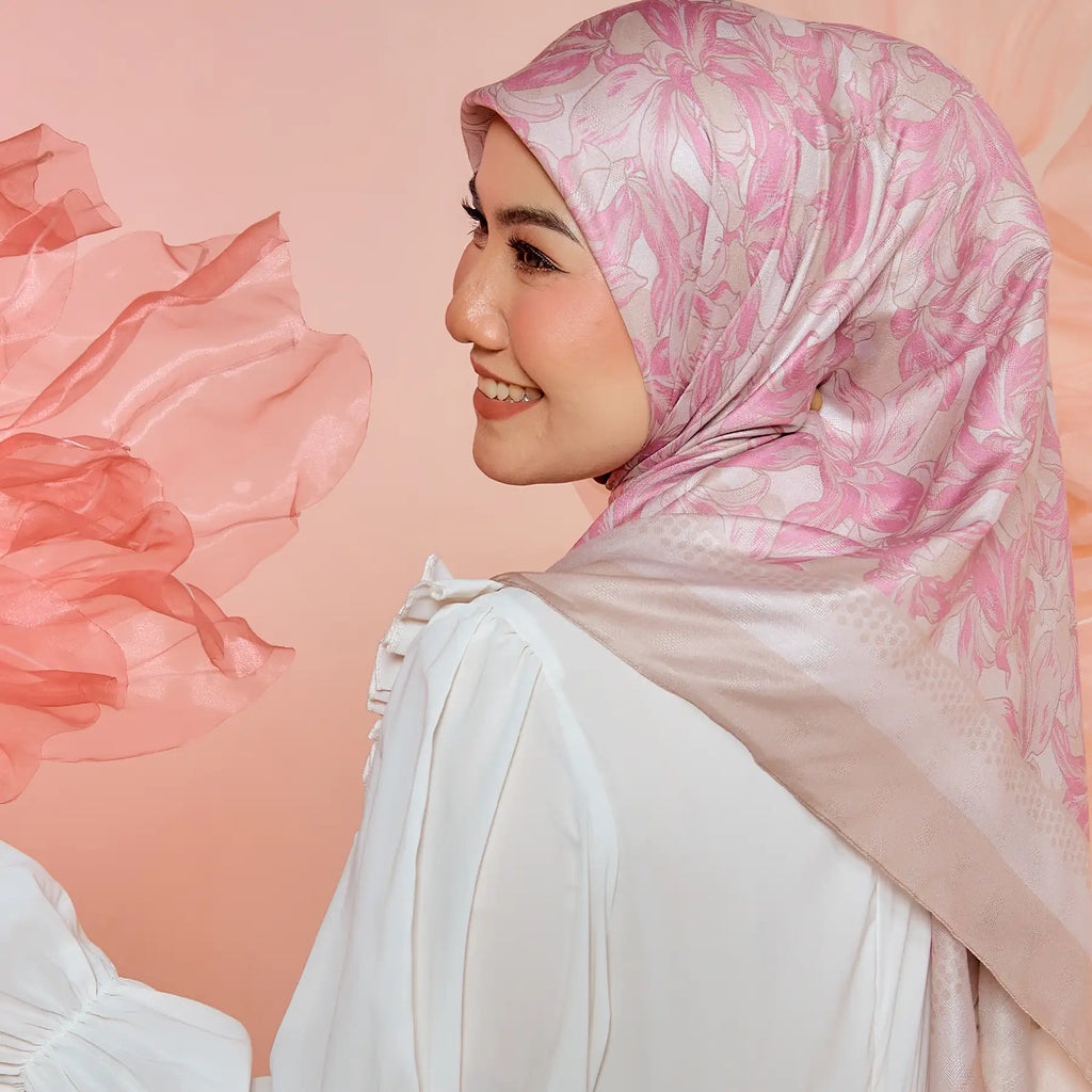 PS-SOFT EMBOSSED SEA OF LILIES in ORCHID PINK