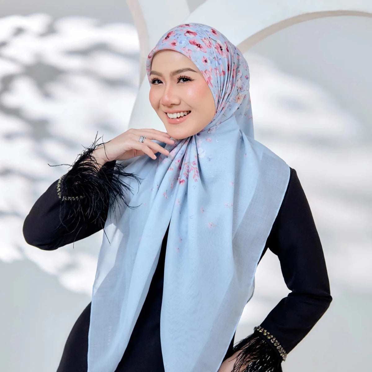 PS-HAPPINESS VOILE in SKY BLUE