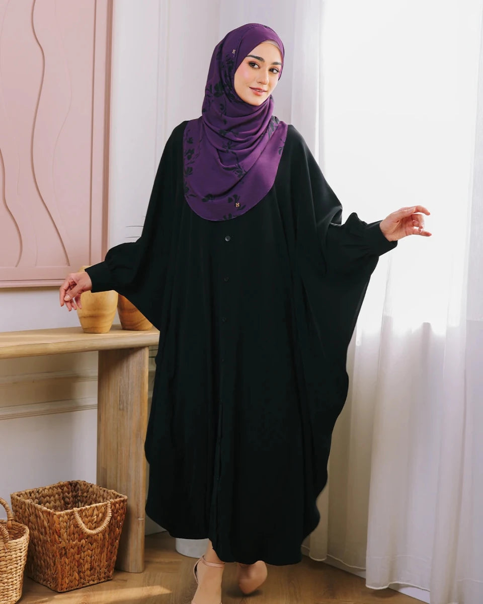 QUBA KAFTAN in JET BLACK