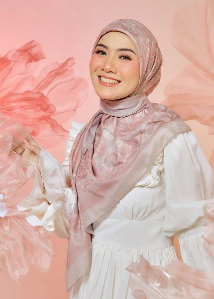 PS-SOFT EMBOSSED SEA OF LILIES in DUSTY ROSE