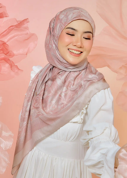 PS-SOFT EMBOSSED SEA OF LILIES in DUSTY ROSE