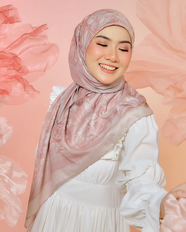 PS-SOFT EMBOSSED SEA OF LILIES in DUSTY ROSE