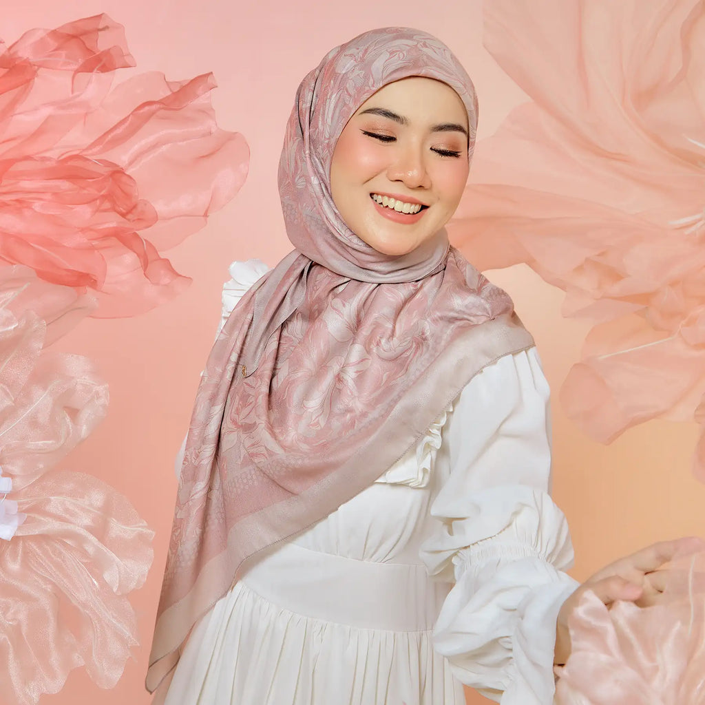 PS-SOFT EMBOSSED SEA OF LILIES in DUSTY ROSE