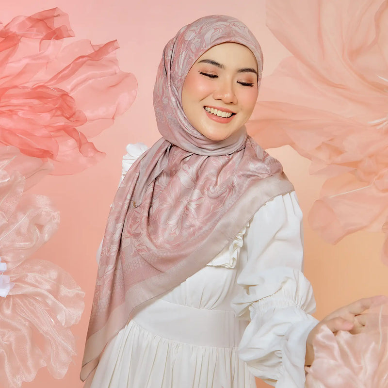 PS-SOFT EMBOSSED SEA OF LILIES in DUSTY ROSE