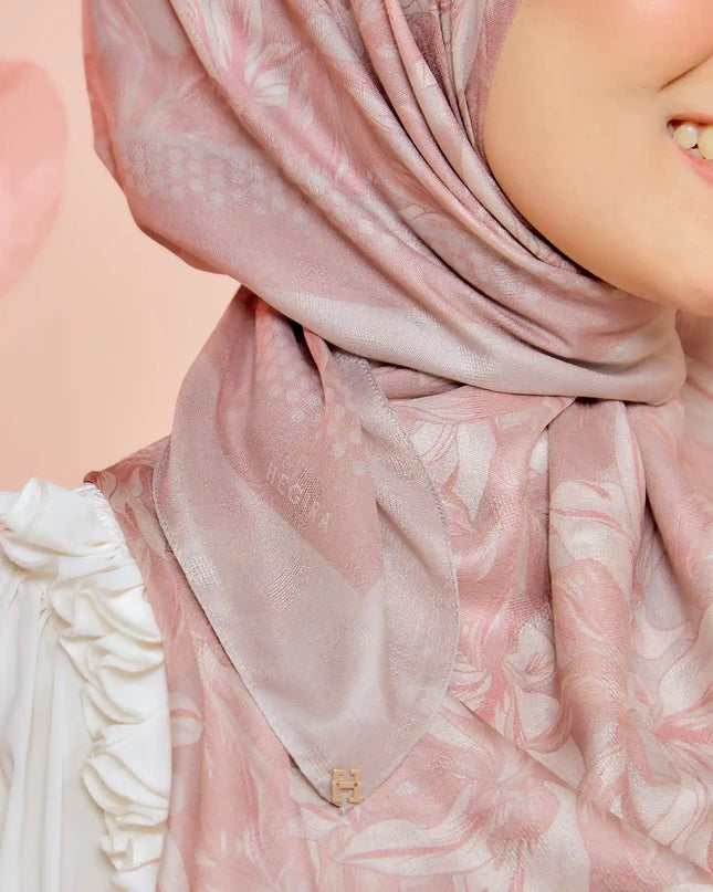 PS-SOFT EMBOSSED SEA OF LILIES in DUSTY ROSE