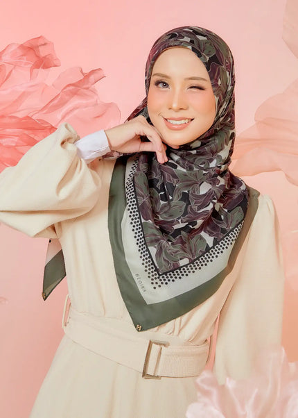 PS-SOFT EMBOSSED SEA OF LILIES in OLIVE