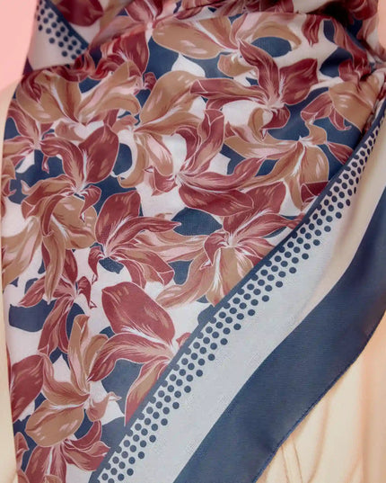 PS-SOFT EMBOSSED SEA OF LILIES in COBALT