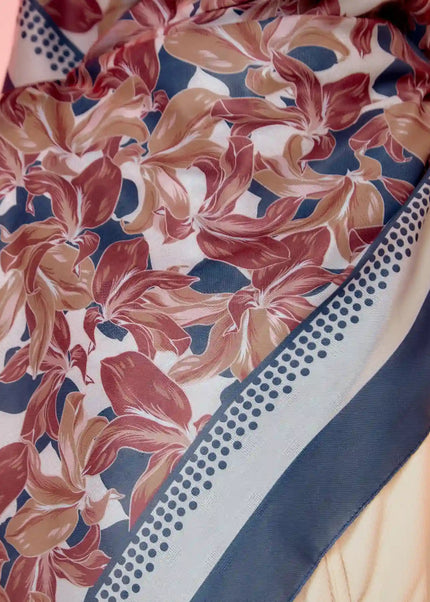 PS-SOFT EMBOSSED SEA OF LILIES in COBALT