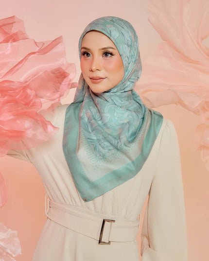 PS-SOFT EMBOSSED SEA OF LILIES in FROSTED MINT