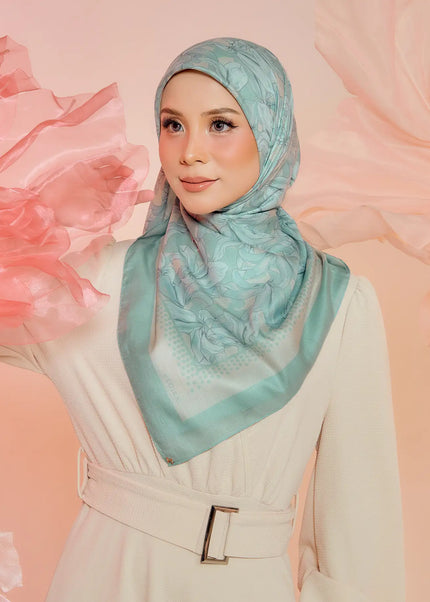 PS-SOFT EMBOSSED SEA OF LILIES in FROSTED MINT
