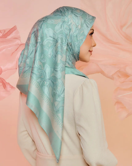 PS-SOFT EMBOSSED SEA OF LILIES in FROSTED MINT