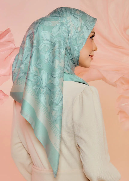 PS-SOFT EMBOSSED SEA OF LILIES in FROSTED MINT