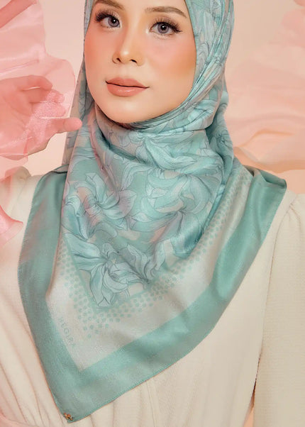 PS-SOFT EMBOSSED SEA OF LILIES in FROSTED MINT