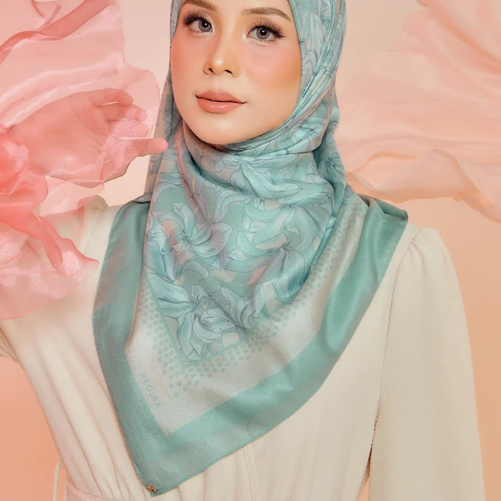 PS-SOFT EMBOSSED SEA OF LILIES in FROSTED MINT