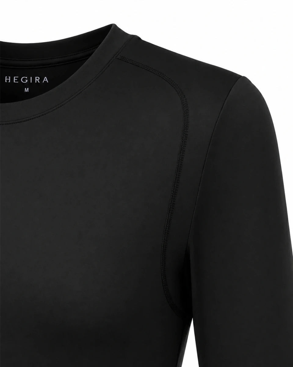 HI-SORA LONG SLEEVE DRESS in BLACK