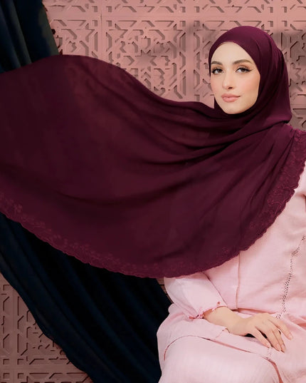 PS-ELENA HALF MOON in BURGUNDY