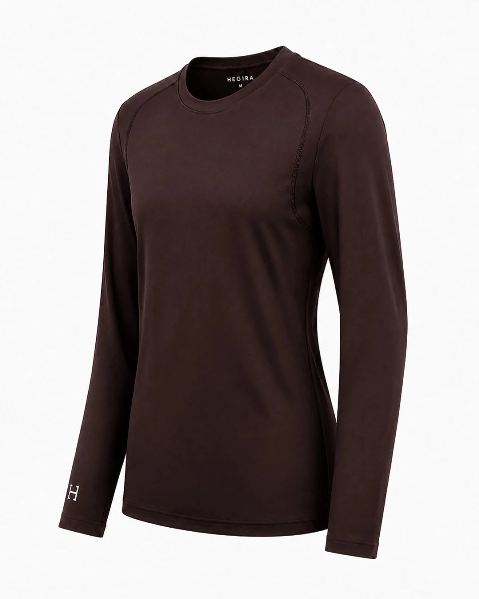 HI-SENA INNER TOP LONG SLEEVE in CACAO