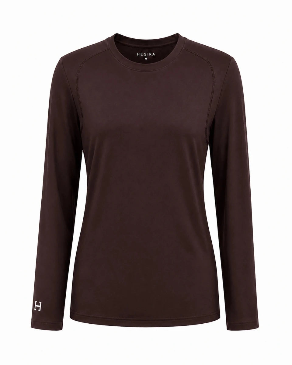 HI-SENA INNER TOP LONG SLEEVE in CACAO