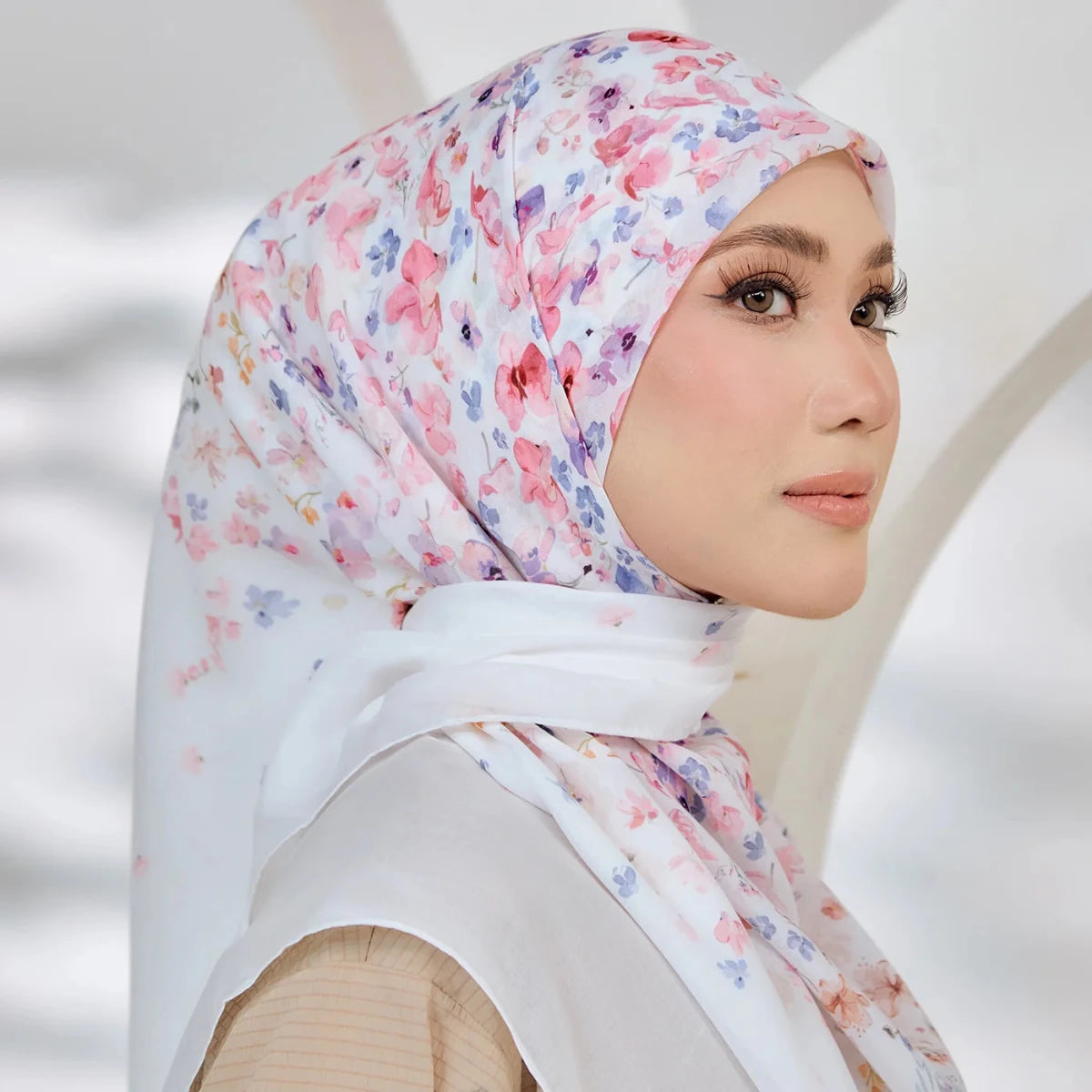PS-HAPPINESS VOILE in WHITE