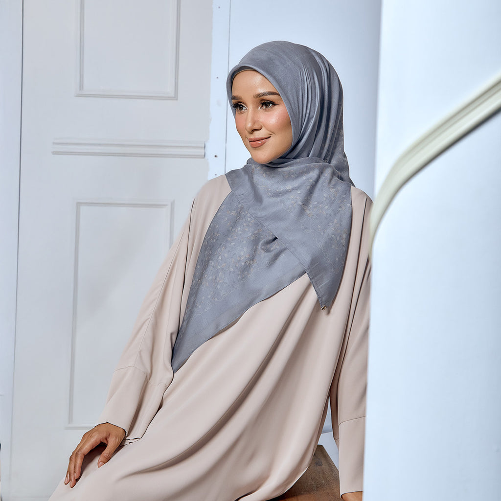 PS-SOFT EMBOSSED SEMILIR DAUN in AQUA FROST