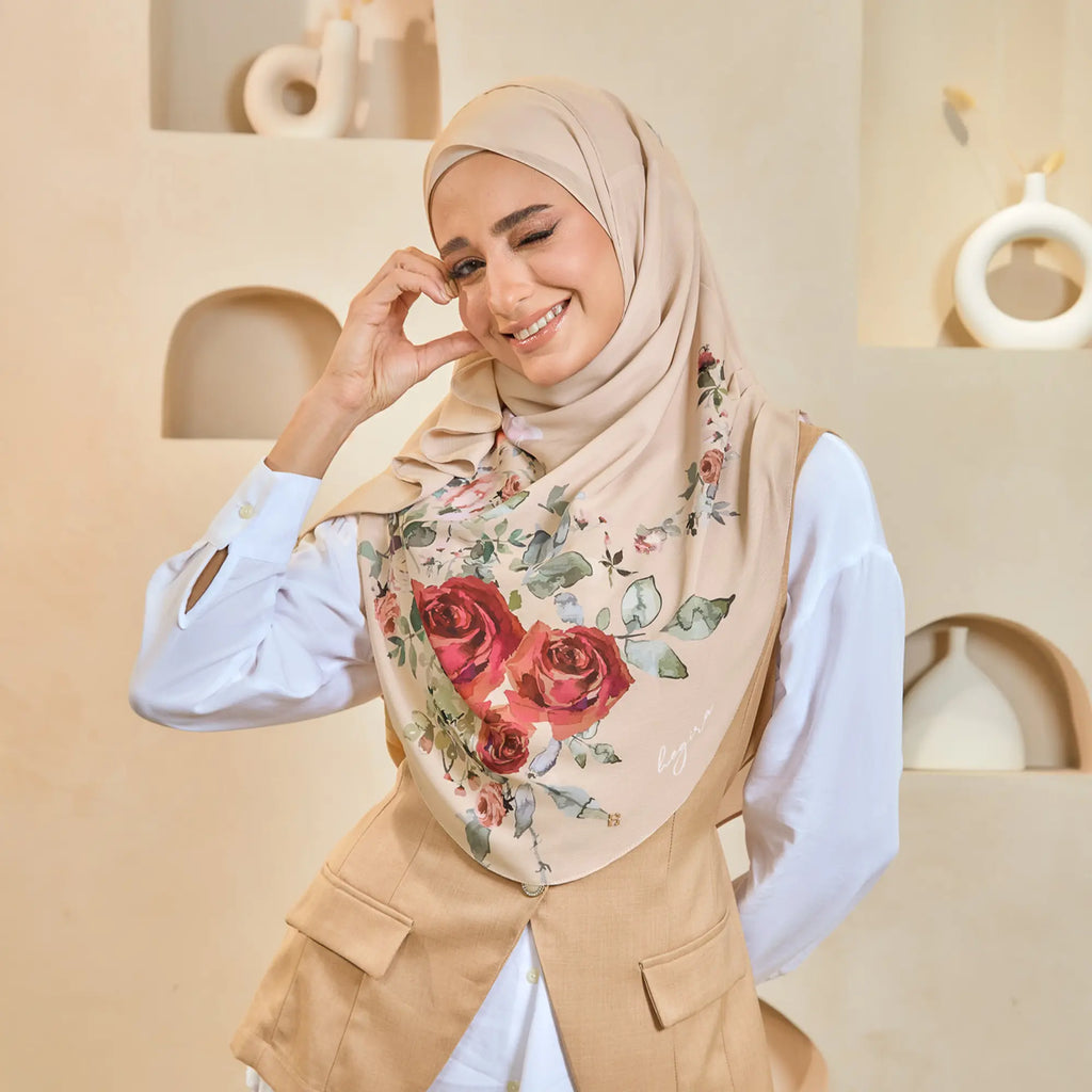 TWEELY-SO RUFFLES VEIL OF ROSARA in BISCOTTI