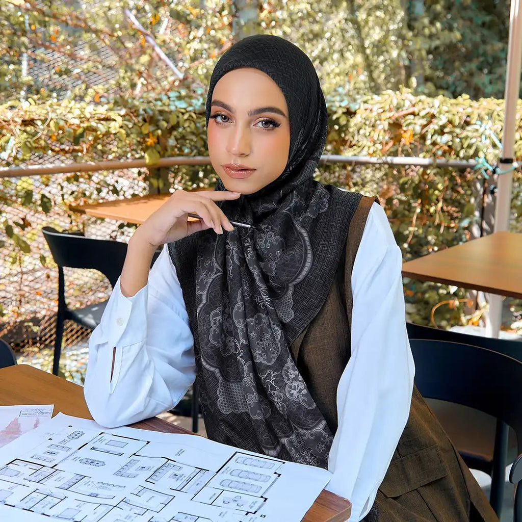 PS-PORCELAIN VOILE in BLACK