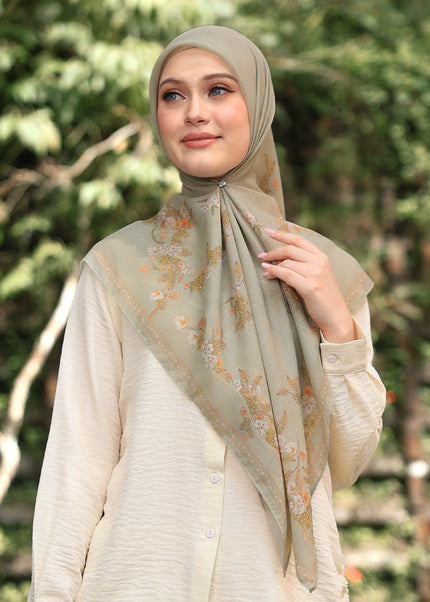 PS-GARLAND VOILE in CIRCUS GREEN