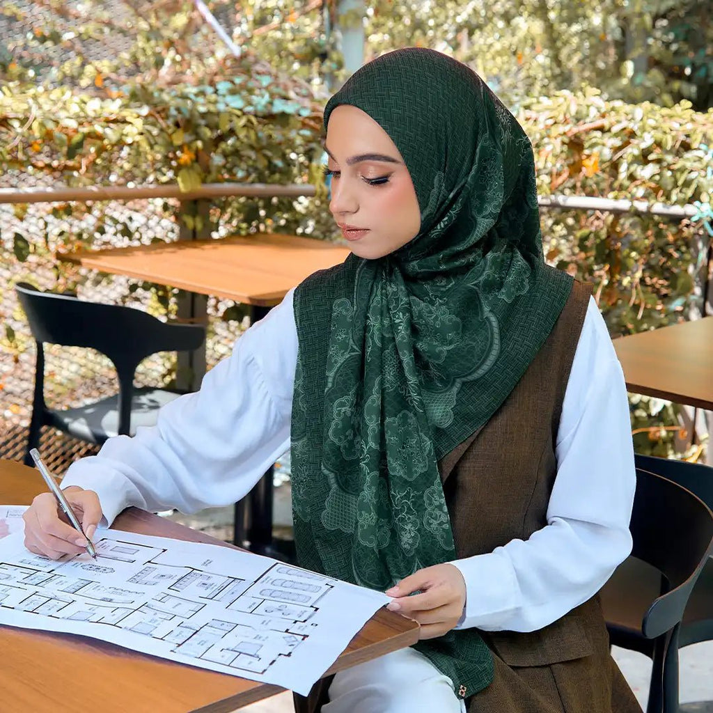 PS-PORCELAIN VOILE in EMERALD