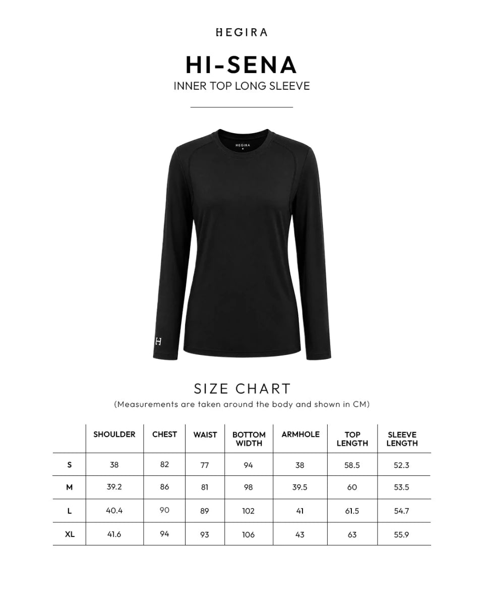 HI-SENA INNER TOP LONG SLEEVE in BLACK