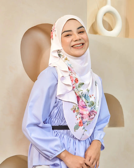 TWEELY-SO RUFFLES VEIL OF ROSARA in POWDER