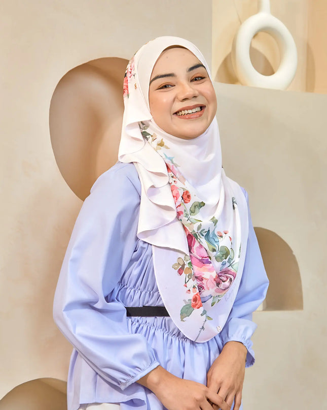 TWEELY-SO RUFFLES VEIL OF ROSARA in POWDER