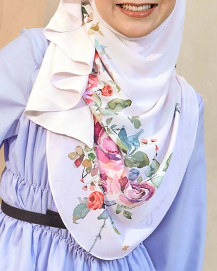 TWEELY-SO RUFFLES VEIL OF ROSARA in POWDER