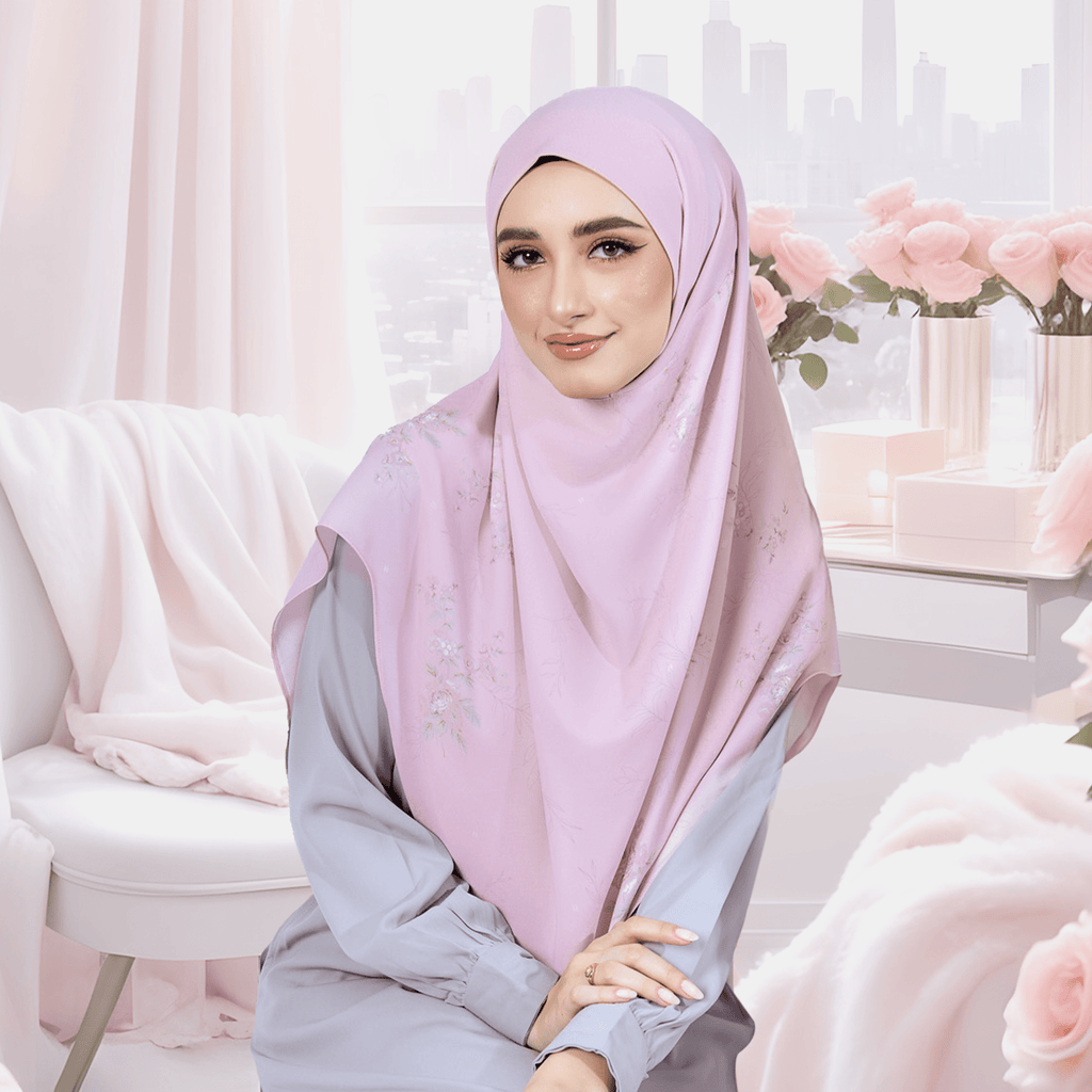 Jilbab rose poudré hotsell