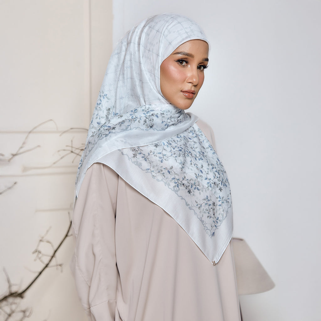 PS-SOFT EMBOSSED SEMILIR DAUN in SNOW