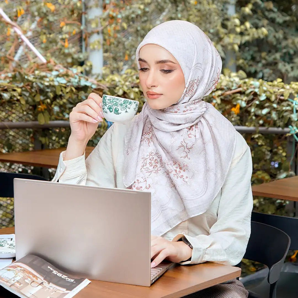 PS-PORCELAIN VOILE in SEPHIA