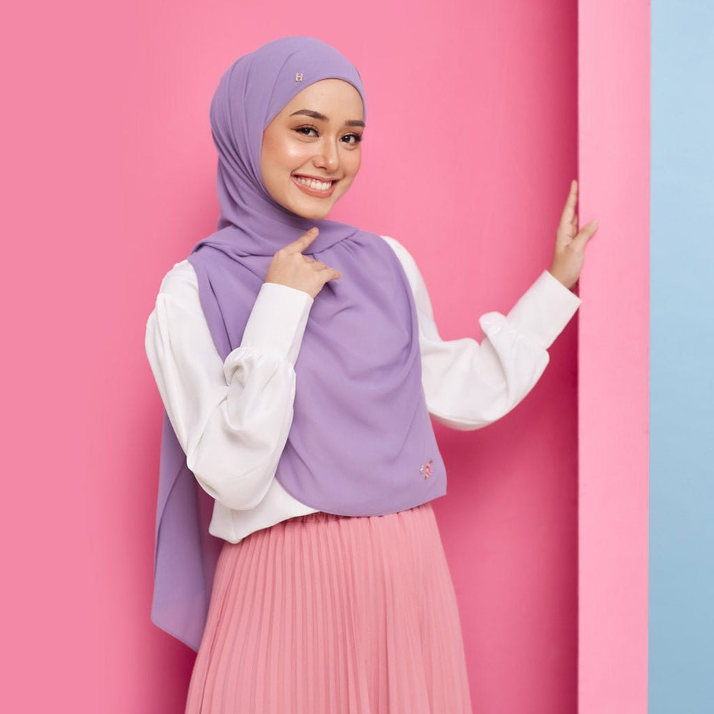 PS-THALIA TIE BACK in HEATHER WISTERIA