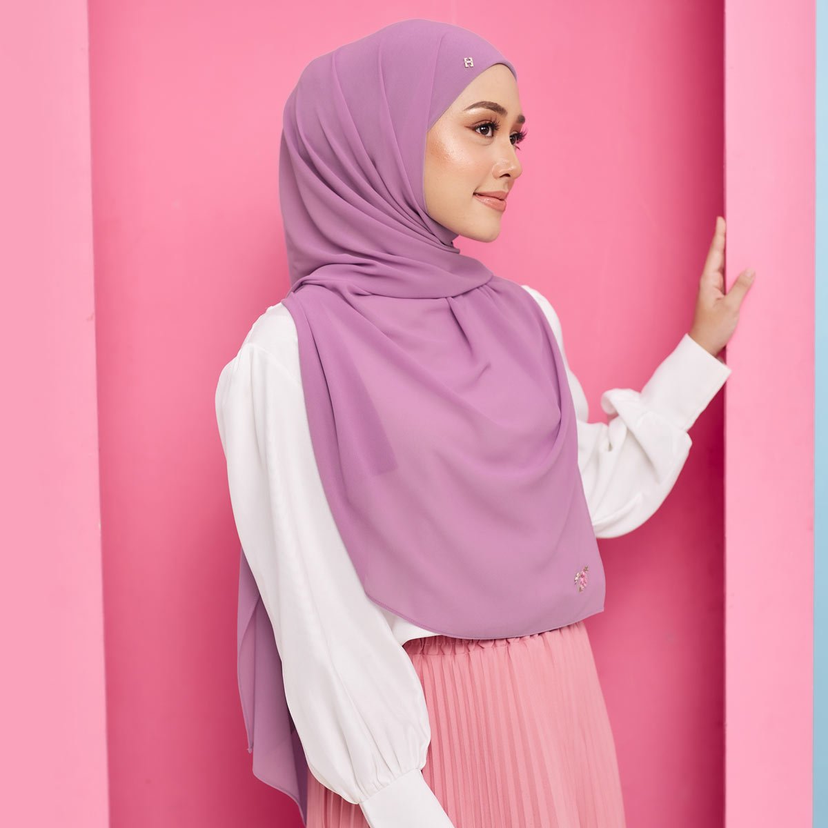 PS-THALIA TIE BACK in PERSIAN PINK