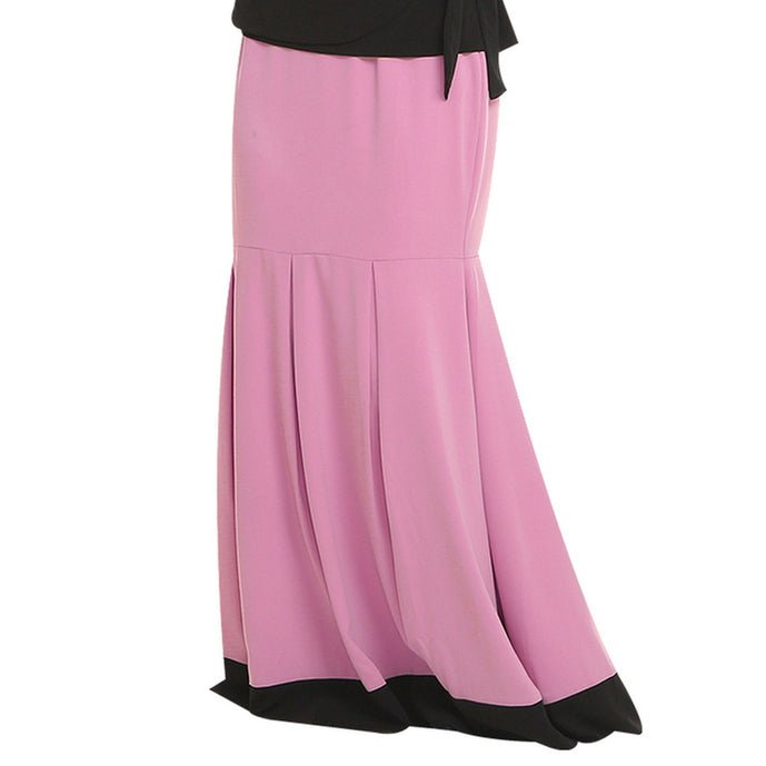 FLAIR-FLAIR SKIRT WITH BORDER in PINK