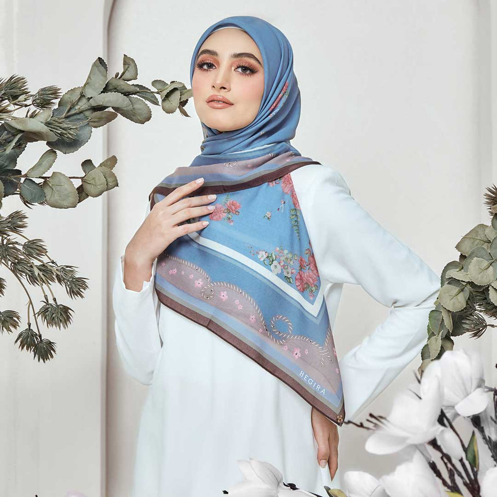 PS-COTTAGE ROSE VOILE in CERULEAN