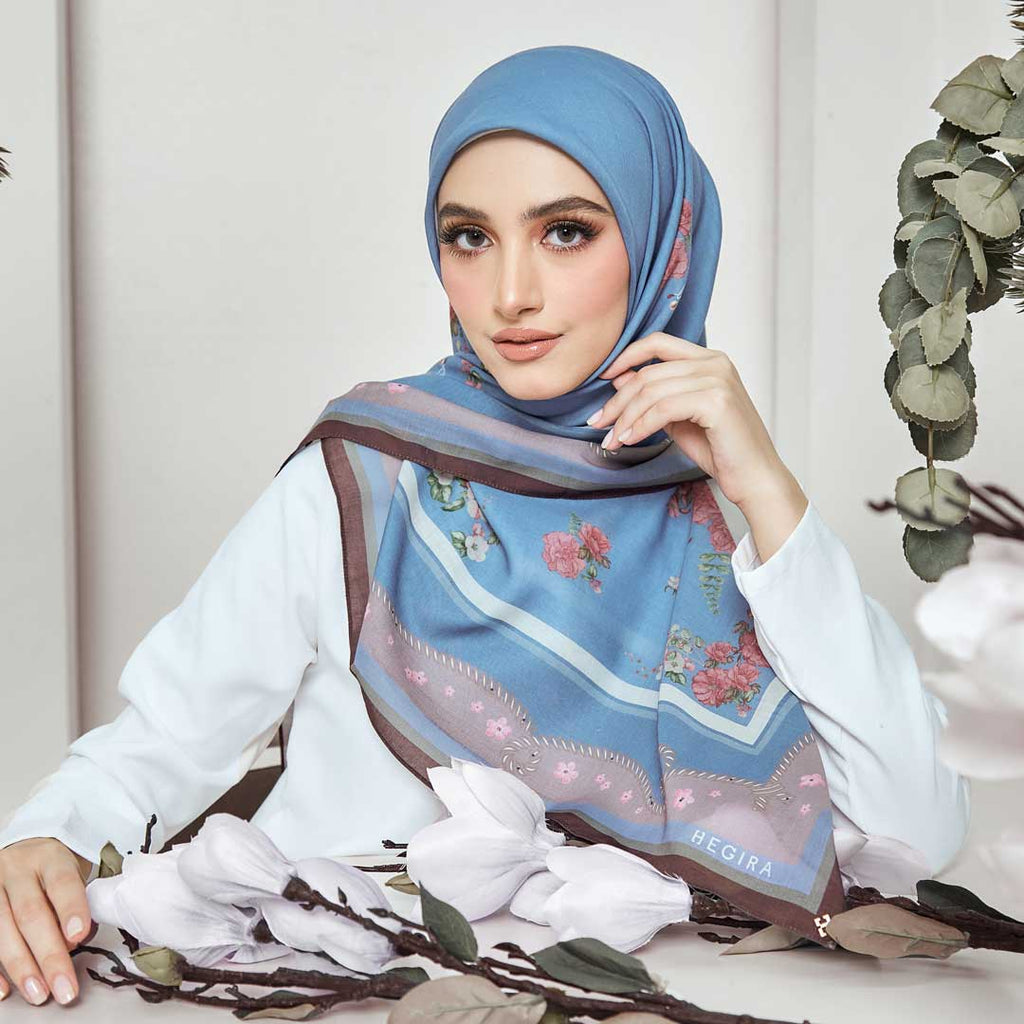 PS-COTTAGE ROSE VOILE in CERULEAN